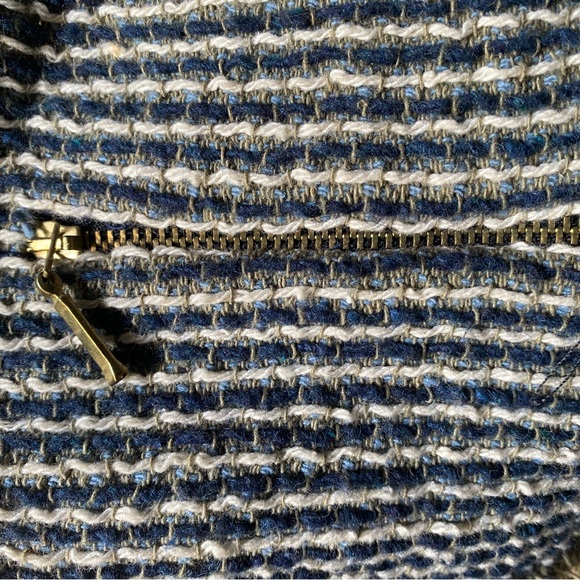 Zara Weave Crop Jacket in Blue & Sage - Picture 7 of 12